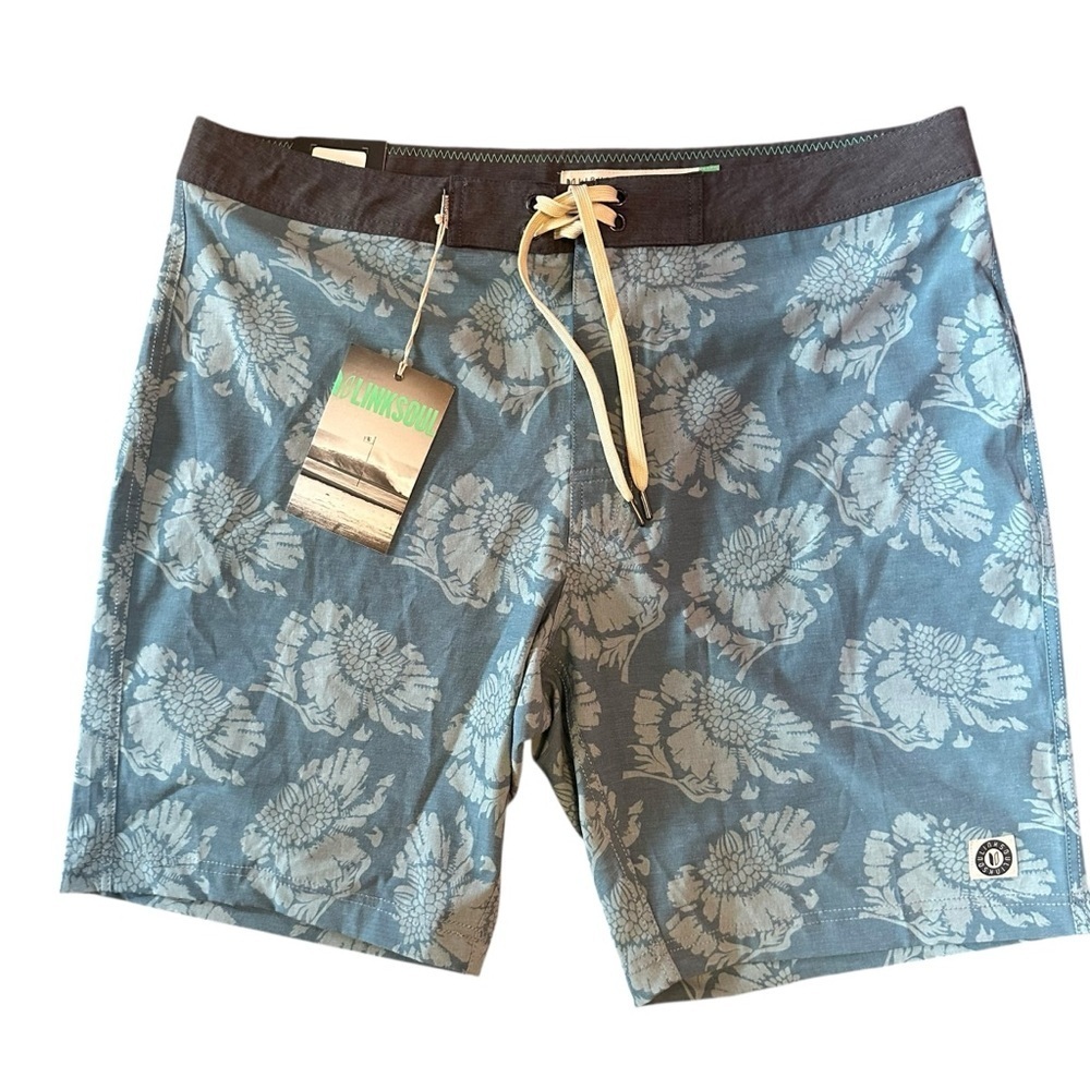 NWT Linksoul Boardwalker 9” Hybrid Board Shorts Swim Trunks Sz 36